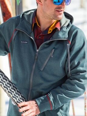 Flylow Templeton Full-Zip Hoodie Men's Hardface Fleece DWR Size Large